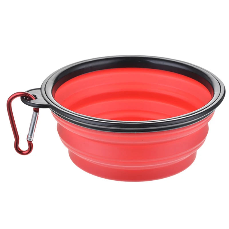 Collapsible Silicone Dog Bowl – Portable Folding Feeder for Outdoor Travel (350/1000ml)