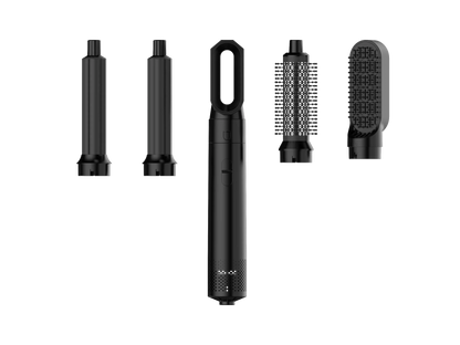 5-in-1 Low Noise Hair Styler - Professional Hair Curling, Straightening, Drying Hot Air Brushes, 1000W