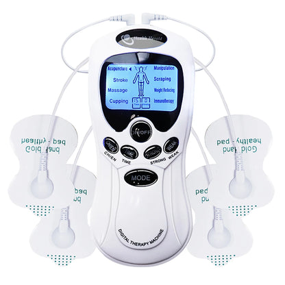 Electric Dual Output TENS Massage Machine - EMS Muscle Stimulator & Full Body Pulse Acupuncture Massager