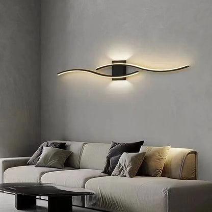 Modern LED Wall Lamp - Long Strip Decorative Lighting for Bedroom, Living Room & TV Background