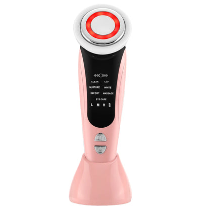 EMS Facial Massager - LED Light Therapy & Sonic Ion Vibration for Skin Tightening & Anti-Wrinkle