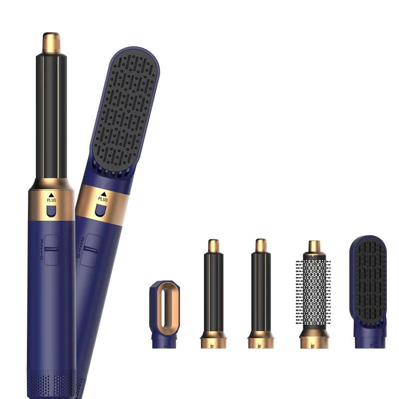 5-in-1 Hair Dryer Hot Comb Set Professional Curling Iron & Straightener Styling Tool for Dyson Airwrap