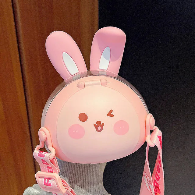 750ml Cute Bear Straw Water Cup Kawaii Plastic Drinking Cup for Kids