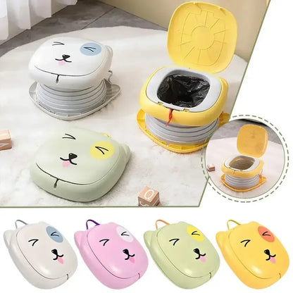Portable Folding Toilet for Kids, Travel Potty for Car, Camping, Indoor & Outdoor Use