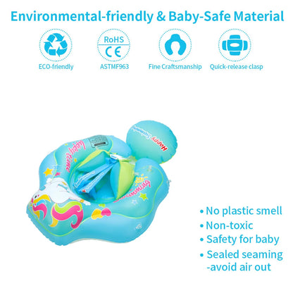 Baby Inflatable Swimming Float, Infant Swim Ring for Toddlers and Kids