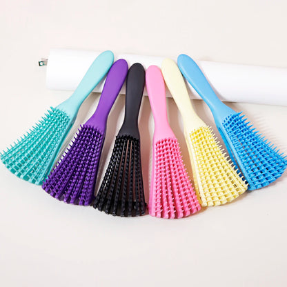 Scalp Massage Brush Anti-Static Winding Hair Brush for Wet & Curly Hair Salon Tool for Real Hair Wigs