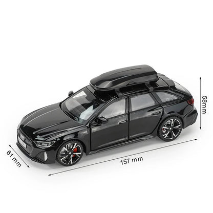 1/32 RS6 Alloy Diecast Toy Car Model with Sound, Light, and Opening Doors - Vehicle Collection for Boys and Adults, Festival Gift