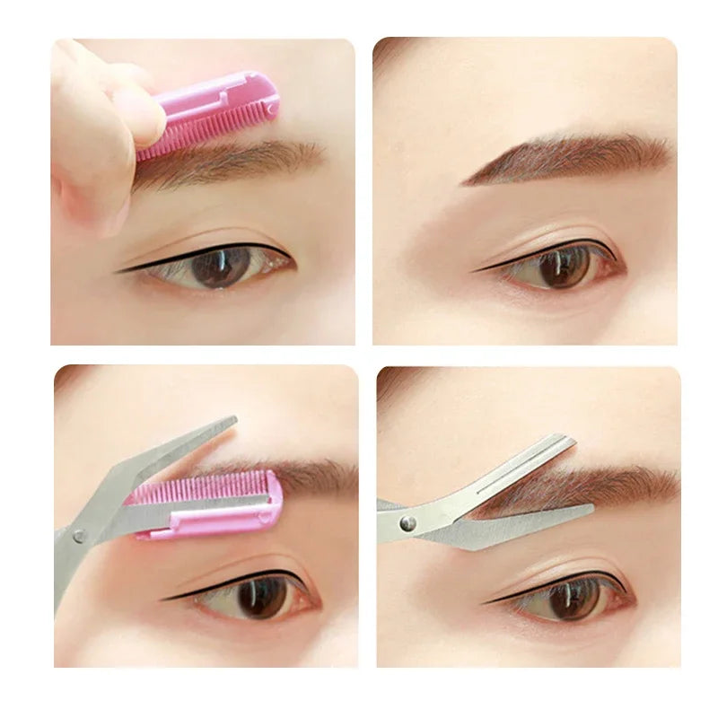 Karsyngirl Stainless Steel Eyebrow Trimmer – Scissors with Comb for Eyebrow Shaping & Hair Removal