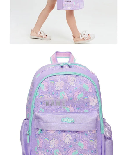 Genuine Australian Smiggle Angel Rabbit School Supplies Set, Large Capacity Backpack & Water Cup for Kids