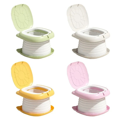 Portable Folding Toilet for Kids, Travel Potty for Car, Camping, Indoor & Outdoor Use