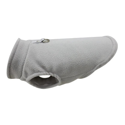 Warm Fleece Dog Jacket with D-Ring – Vest for Small Dogs & Cats, French Bulldog & Chihuahua Coat
