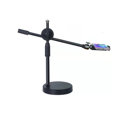 Overhead Tripod with Ring Light - Tabletop Stand & Mobile Phone Holder for Nail Art Photography