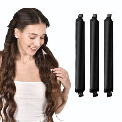 Heatless Satin Curling Rod Headband No-Heat Silk Curls Lazy Hair Rollers Soft Sleep-in Styling Tool