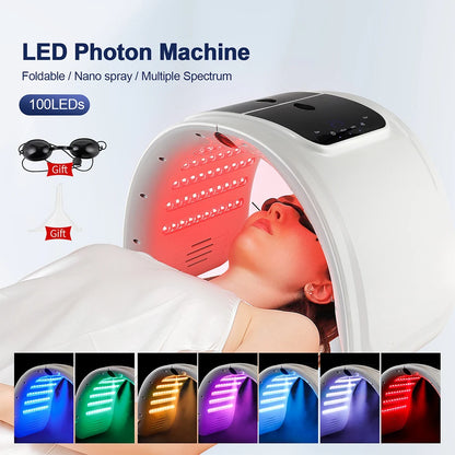 foreverlily LED Face Mask PDT Machine - 7-Color Photon Skin Rejuvenation & Nano Spray for Face & Body