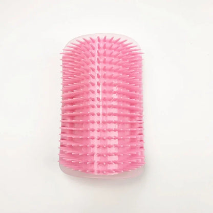 Cat Self-Groomer with Catnip Wall Corner Massage Comb Soft Face Rubs Pet Grooming Tool