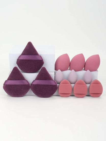 12-Piece All-Purpose Makeup Sponge Set – Powder Puffs, Beauty Eggs & Mini Cushions