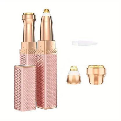 Rechargeable 2-in-1 Eyebrow Razor & Hair Shaver with LED Light for Facial Hair Removal