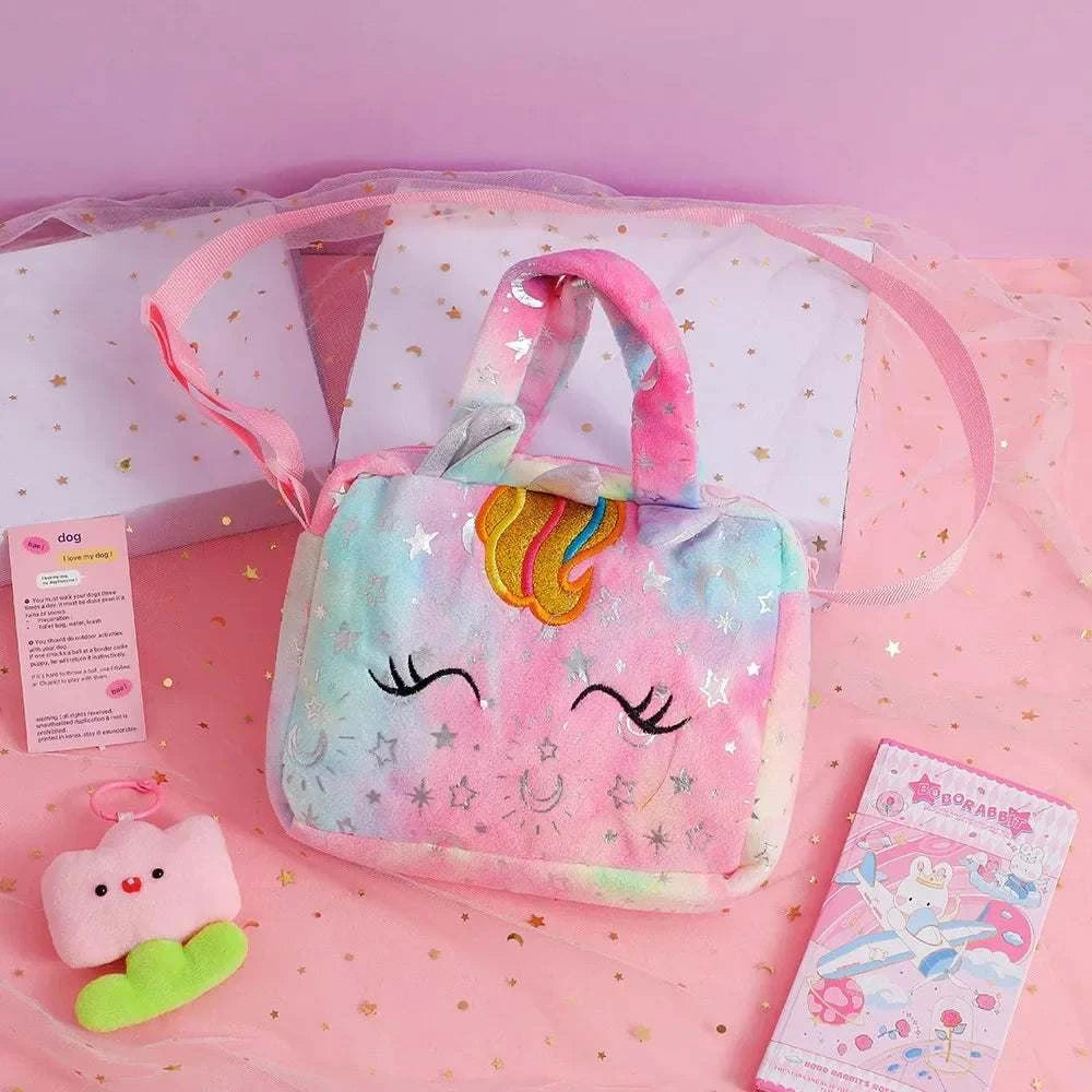 Cartoon Embroidered Satchel Bag