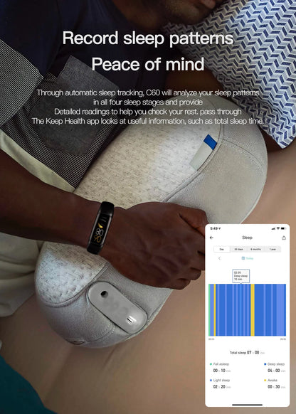 AMOLED Smartwatch with Body Temperature Monitor, Fitness Tracker, 3ATM Waterproof, for Men & Women, Compatible with IOS/Xiaomi