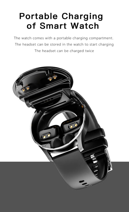 X7 2-in-1 Smart Watch with Earbuds, TWS Bluetooth Earphones, Heart Rate & Blood Pressure Monitor, Fitness Sport Watch