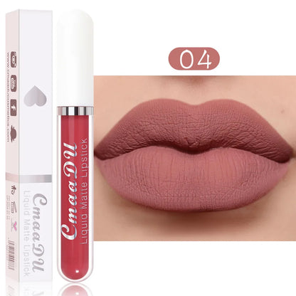 18-Color Long-Lasting Velvet Matte Liquid Lipstick Waterproof Non-Stick Cup