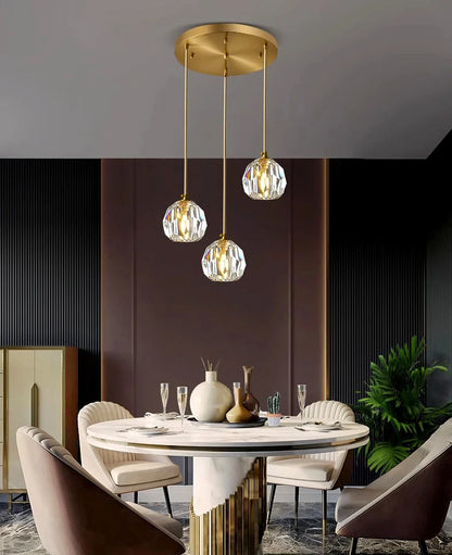 Modern Glass Pendant Lights, LED Ceiling Lamp & Hanging Chandelier for Dining Room