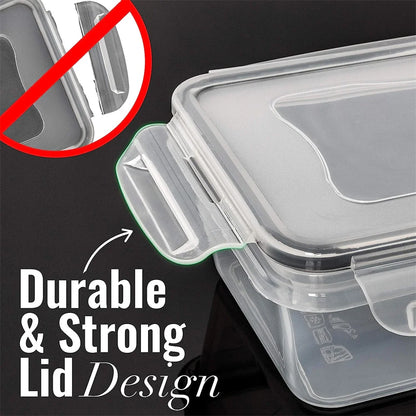 10-Piece BPA-Free Kitchen Food Containers Set, Microwave & Dishwasher Safe with Stickers and Marker