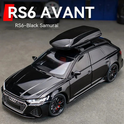 1/32 RS6 Alloy Diecast Toy Car Model with Sound, Light, and Opening Doors - Vehicle Collection for Boys and Adults, Festival Gift