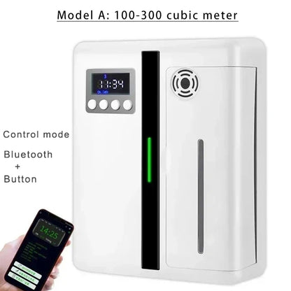 Wall Mounted Room Fragrance Diffuser - Bluetooth Air Freshener with Built-in Fan for Home and Hotel