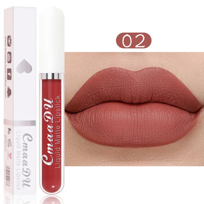 18-Color Long-Lasting Velvet Matte Liquid Lipstick Waterproof Non-Stick Cup