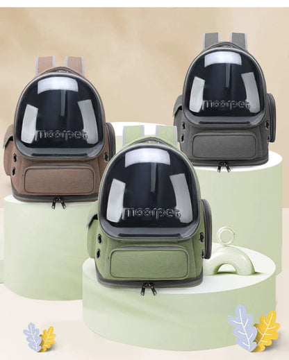 Transparent Pet Cat Carrier Backpack – Breathable Travel Bag for Cats & Small Dogs