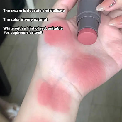 Double-Ended Blush Stick – Natural Long-Lasting Matte Creamy Rouge for Expansive Color