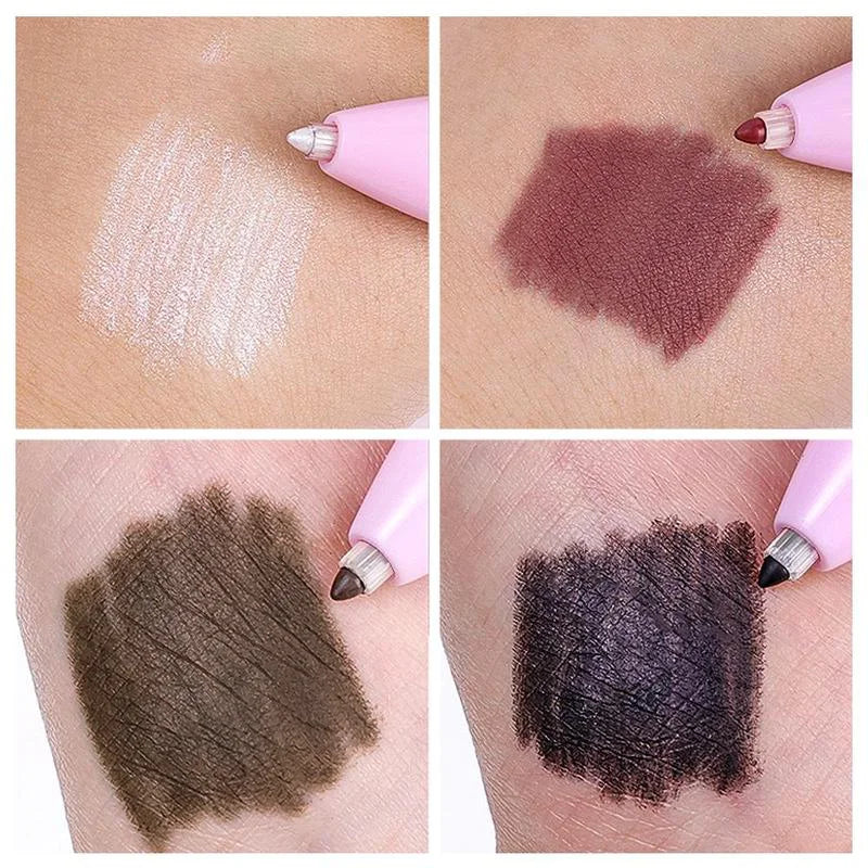 4-in-1 Multi-Functional Lip Liner, Eyeliner & Eyebrow Pencil Set - 4 Colors