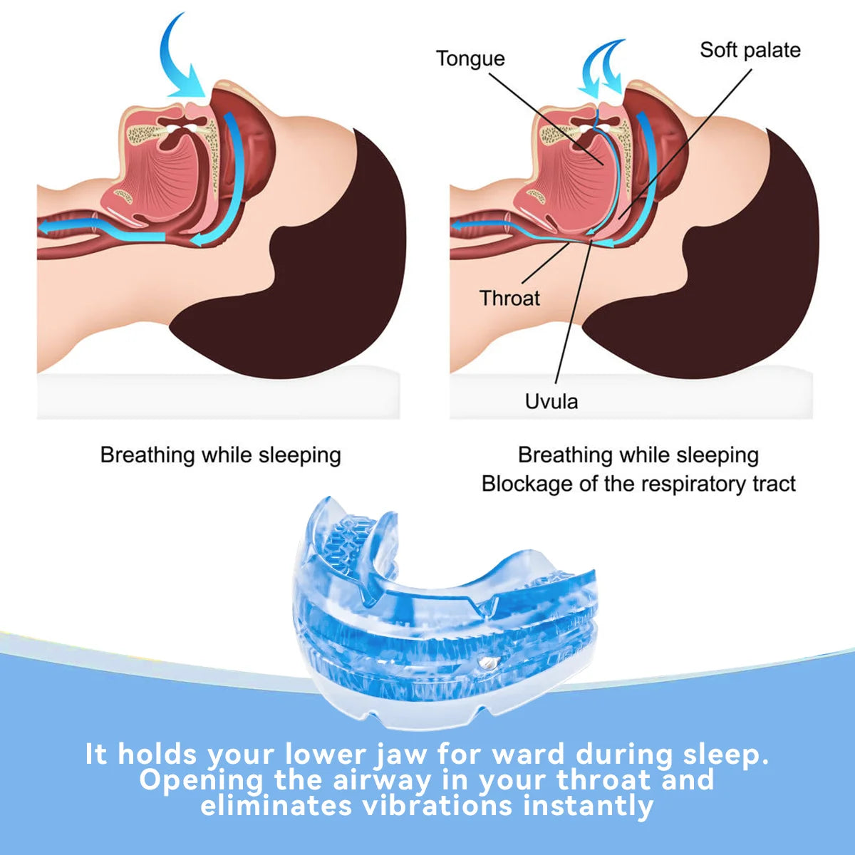 Anti Snore Bruxism Mouth Guard Sleep Aid Apnea Device