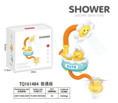 Cute Duck Bathtub Boat Toy – 3 Emotional Ducks with Automatic Water Spray for Toddlers