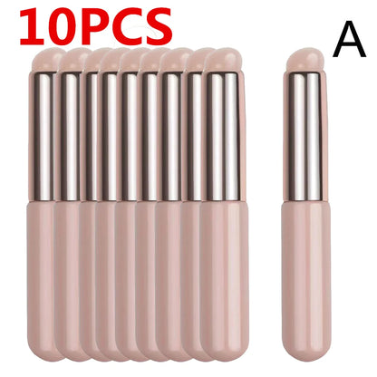 Silicone Lip Brush with Cover - Soft Round Head Concealer & Lipstick Makeup Brush