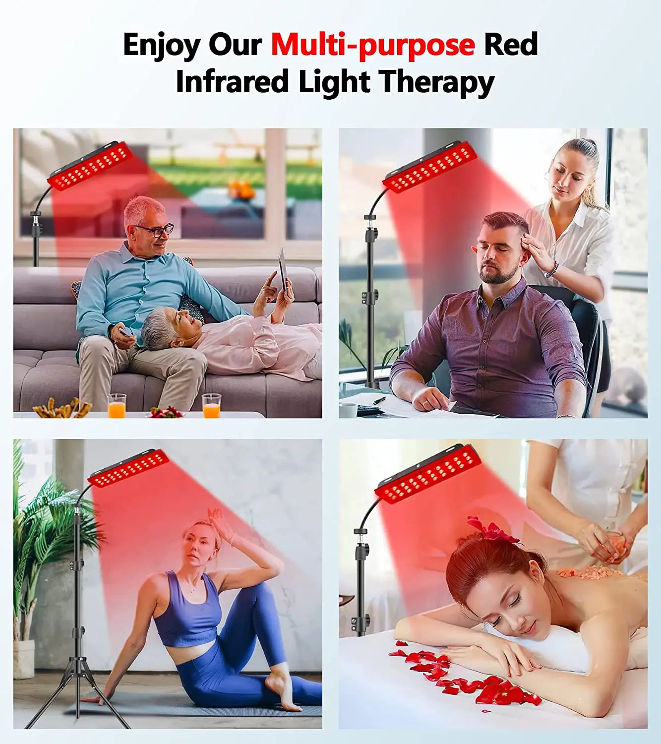 LED Red Light Therapy Lamp for Full Body & Face Muscle Relief and Beauty
