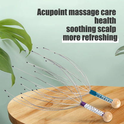 1PC Head Massager Octopus Scalp Tool - Health & Wellness Therapy for Relaxation and Relief