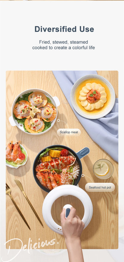 Mini Electric Rice Cooker & Multicooker for 1-2 People - Hotpot, Soup & More