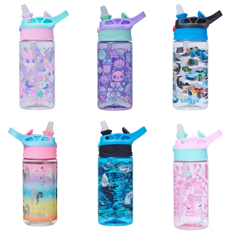 430/650ML Australian Smiggle Water Bottle – Portable Straw Cup for Kids & School Use