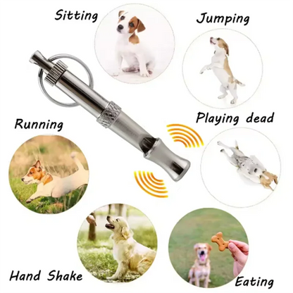 Ultrasonic Dog Training Whistle – Adjustable High-Frequency Sound with Stainless Steel Durable Design