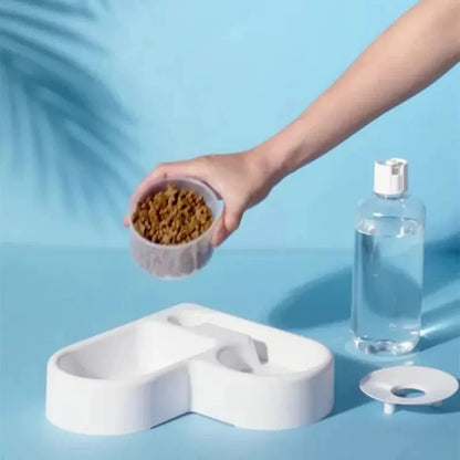 Automatic Dual-Use Pet Bowl Moisture-Proof Drinking & Feeding Basin for Cats and Dogs