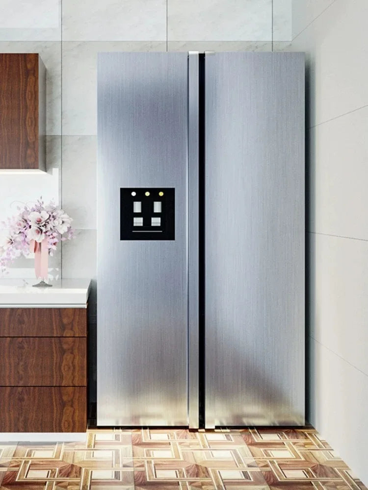 PVC Stainless Steel Removable Wallpaper - Waterproof, Oil-Proof Vinyl Sticker for Kitchen & Appliances