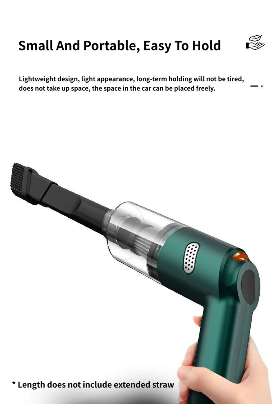 15000Pa Wireless Mini Handheld Vacuum Cleaner - High Suction for Home, Car & Pet Hair Removal