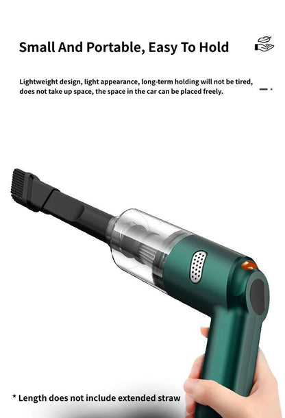 15000Pa Wireless Mini Handheld Vacuum Cleaner - High Suction for Home, Car & Pet Hair Removal