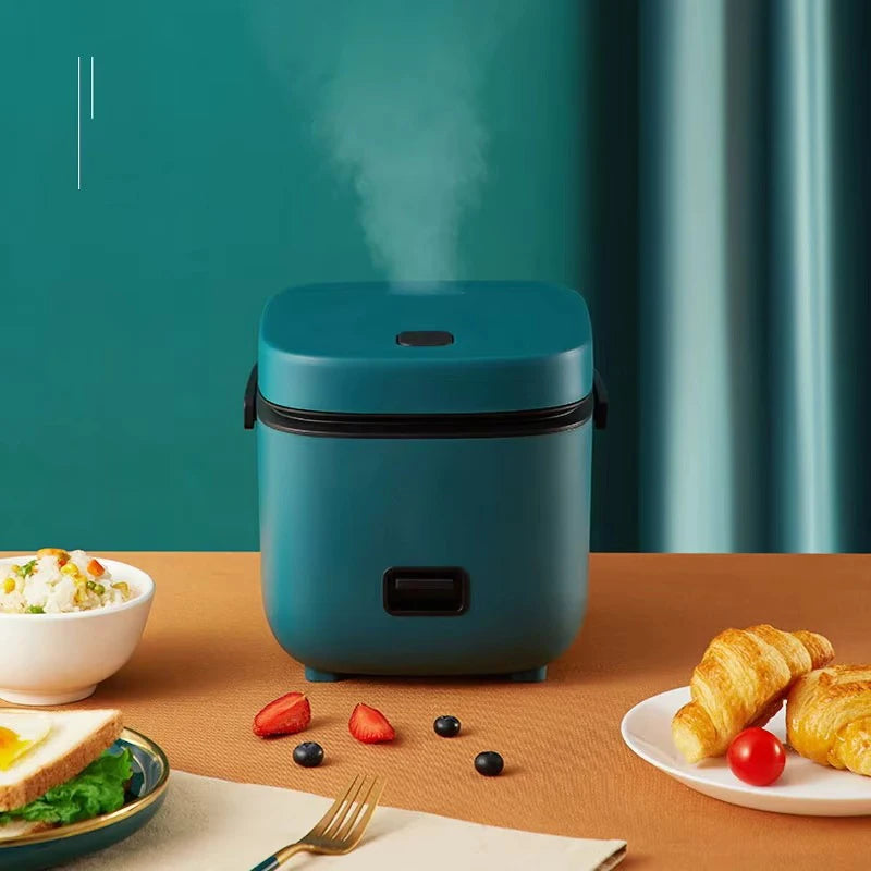 Mini Rice Cooker 1.2L Electric Cooking Machine for 1-2 People, Food Warmer & Steamer