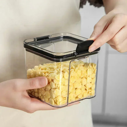 Stackable Plastic Food Storage Containers Set 460-1800ml for Grains, Tea & Snacks