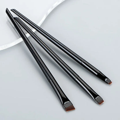 Karsyngirl 3PCS Blade Eyeliner & Eyebrow Brush Set - Portable Fine Tip Makeup Tools