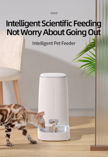 ROJECO Smart WiFi Automatic Cat Feeder – Remote Control Dry Food Dispenser for Cats & Dogs