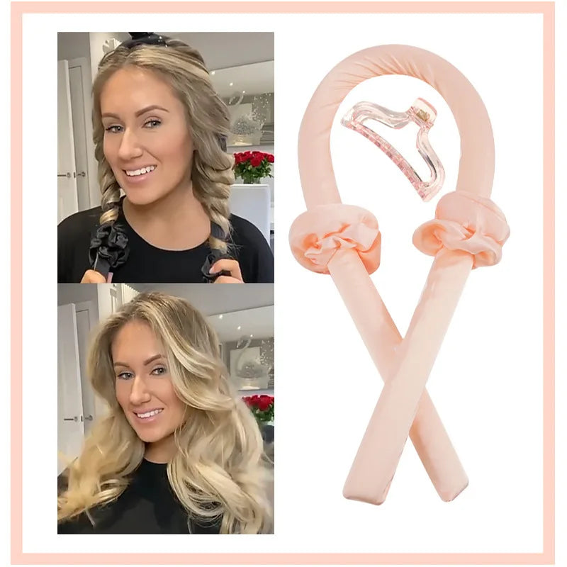 Heatless Curling Rod Headband for Soft, Shiny Curls Hairdressing Tool for Women